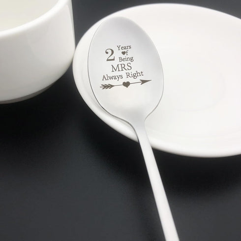 2 Year Anniversary Spoon Gifts for Couples